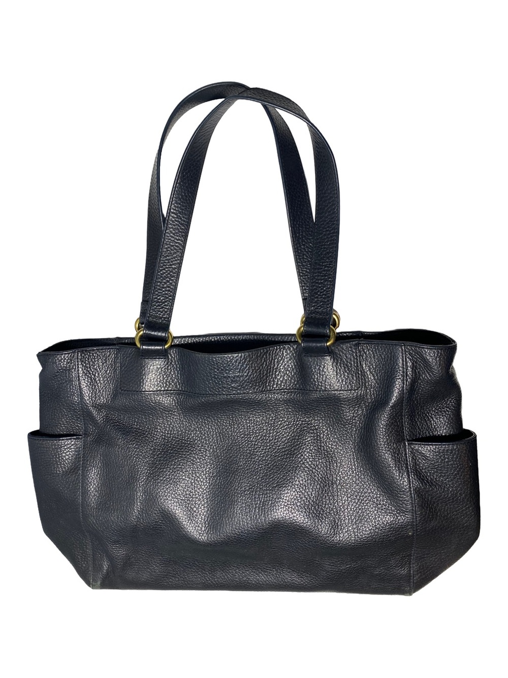FOSSIL | Genuine Leather Black Pebbled Texture Large Tote Purse / Bag